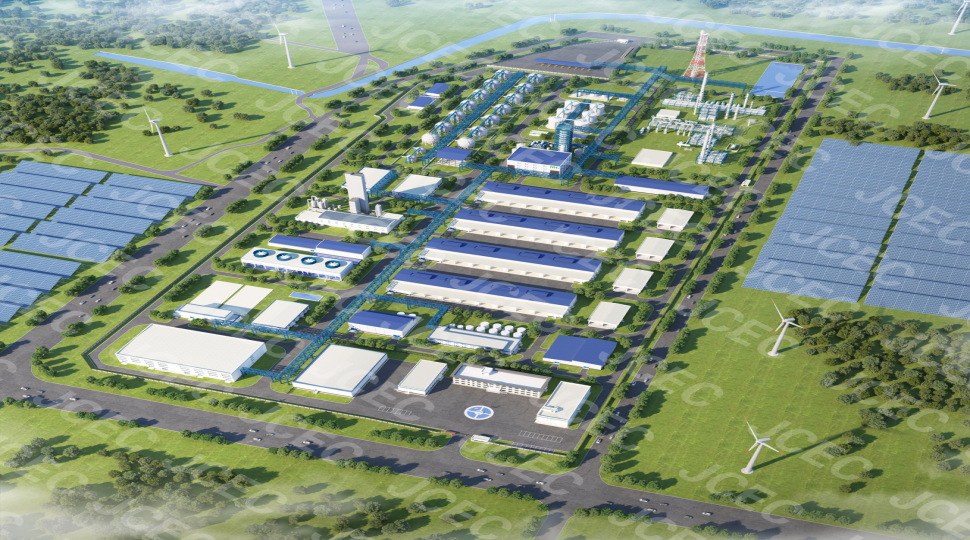 寰球公司承攬的全球最大綠電耦合綠色化工項目開工