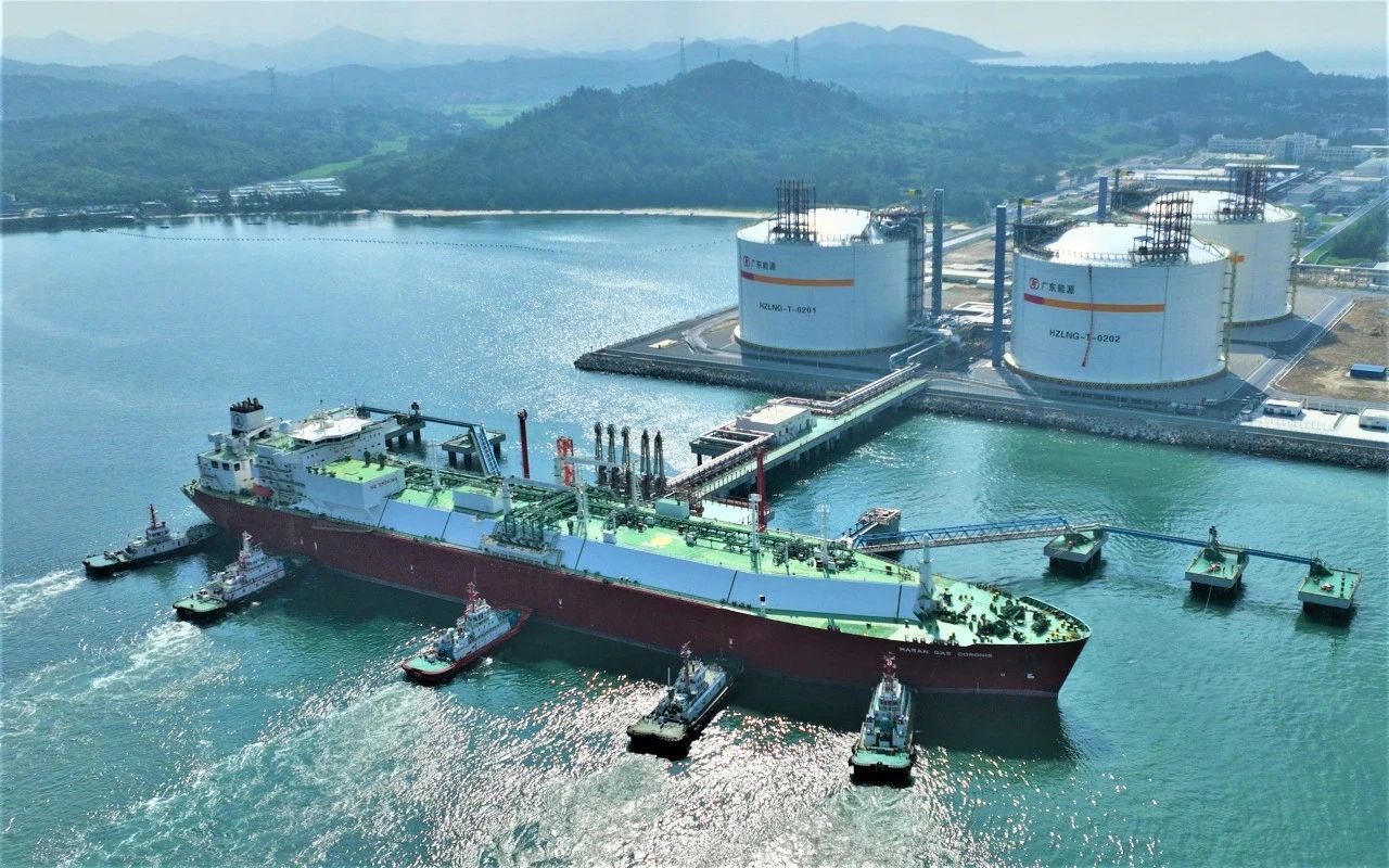 惠州LNG項目成功實現天然氣外輸