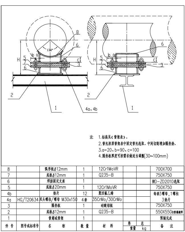 專有技術推介：一種用于空分裝置高壓蒸汽的絕熱固定約束架（中國天辰工程有限公司）